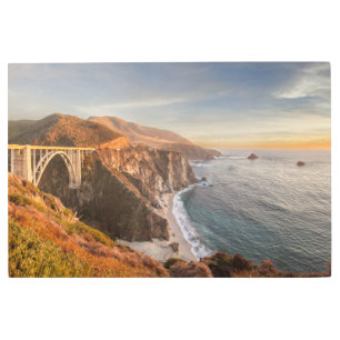 Coastline Bixby Bridge, Big Sur California Metal Print