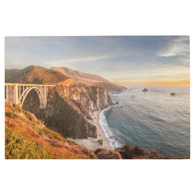Coastline | Bixby Bridge, Big Sur California Metal Print (Front)