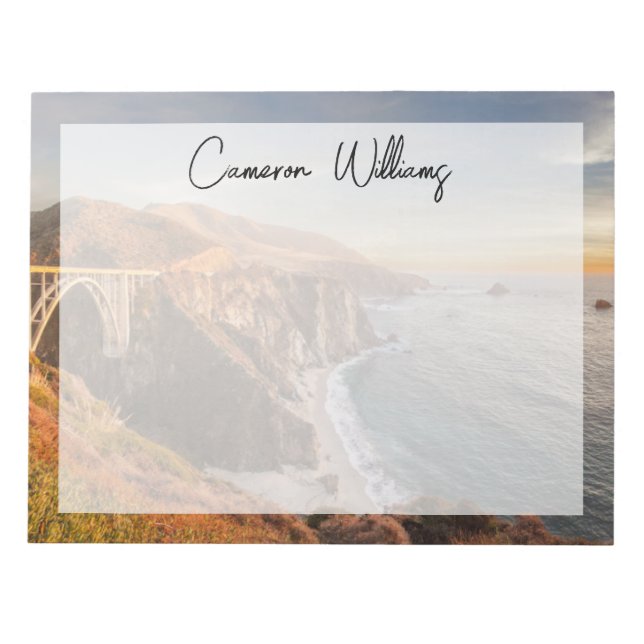 Coastline | Bixby Bridge, Big Sur California Notepad (Front)