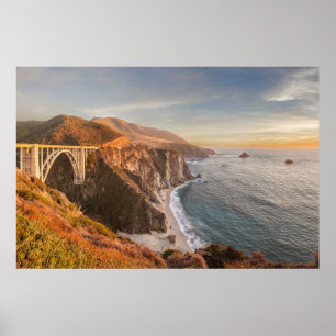 Coastline Bixby Bridge, Big Sur California Poster