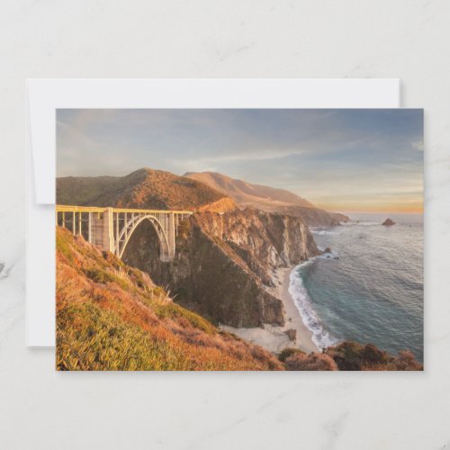 Coastline  Bixby Bridge Big Sur California Thank You Card