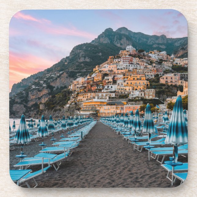 Coastline | Campania, Italy Beverage Coaster (Front)