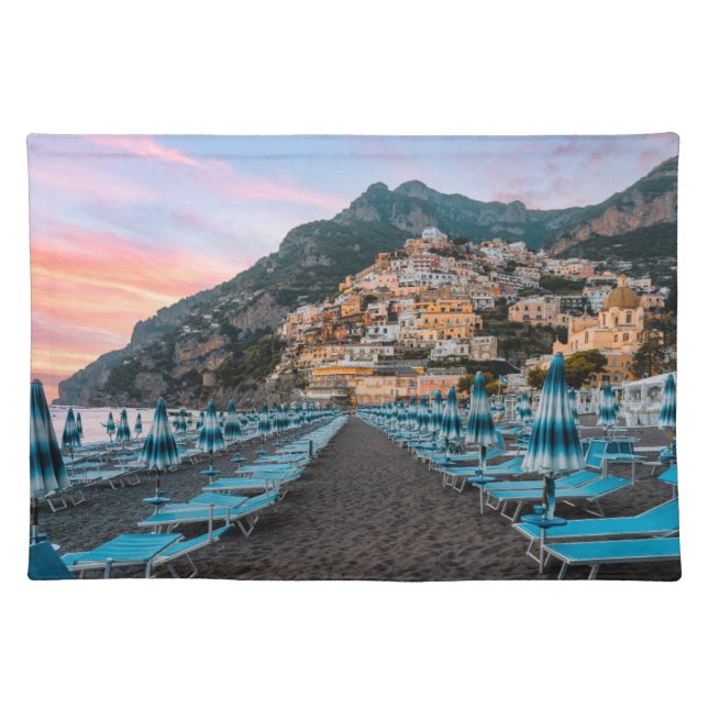 Coastline | Campania, Italy Cloth Placemat (Front)