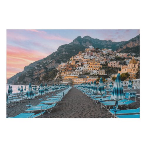 Coastline  Campania Italy Faux Canvas Print