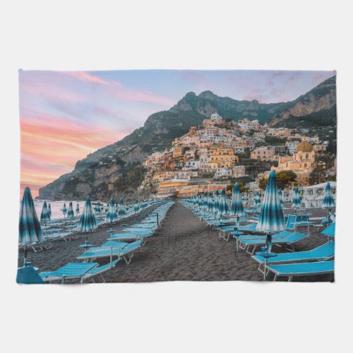 Coastline  Campania Italy Kitchen Towel