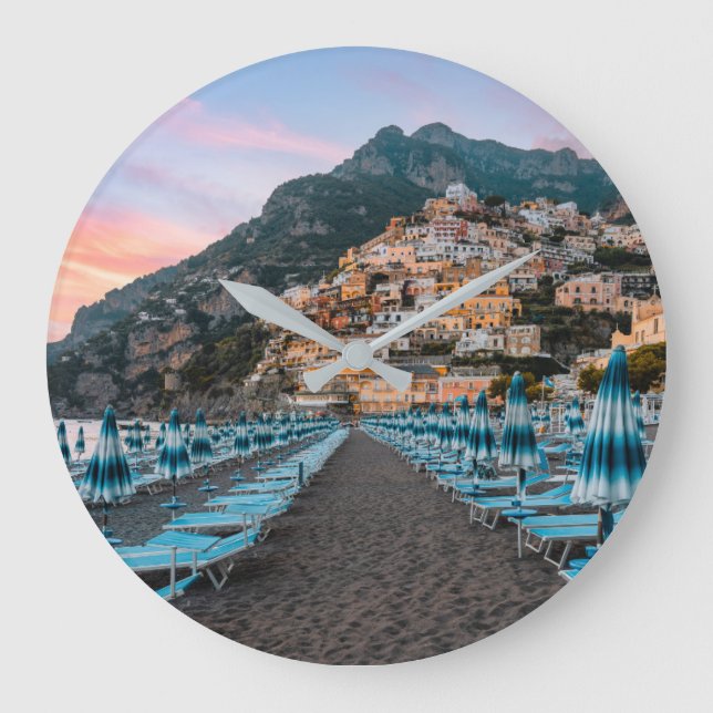 Coastline | Campania, Italy Large Clock (Front)
