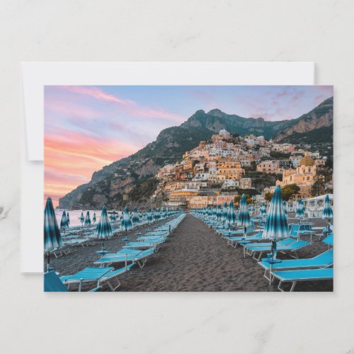 Coastline  Campania Italy Thank You Card
