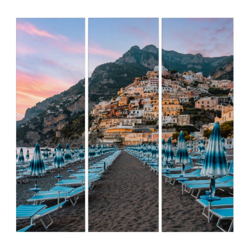 Coastline  Campania Italy Triptych