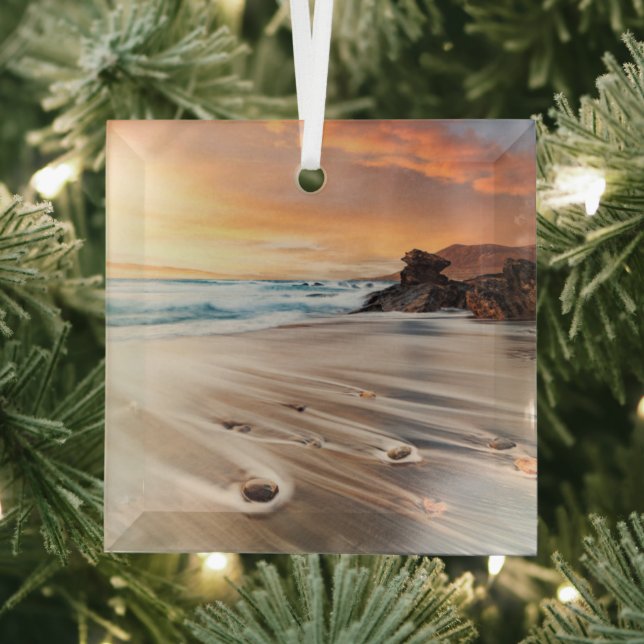 Coastline | Canary Islands, Spain Glass Ornament (Insitu)