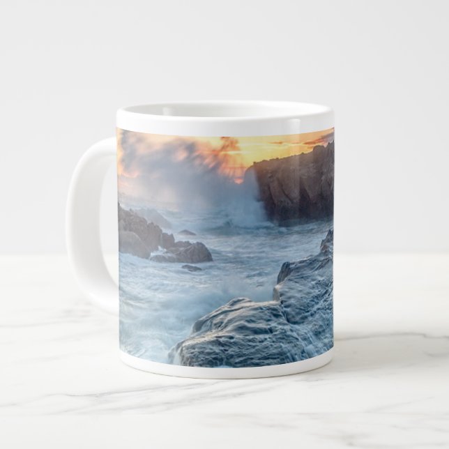 Coastline | Carmel California Giant Coffee Mug (Front Left)