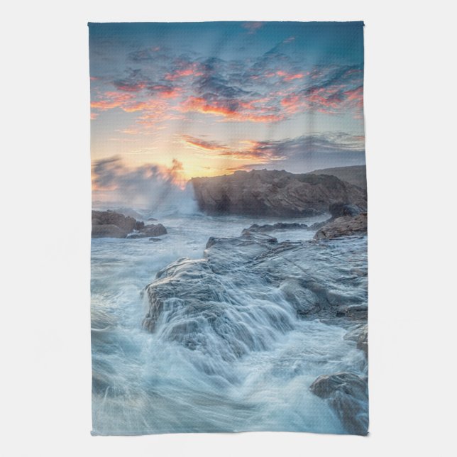 Coastline | Carmel California Kitchen Towel (Vertical)