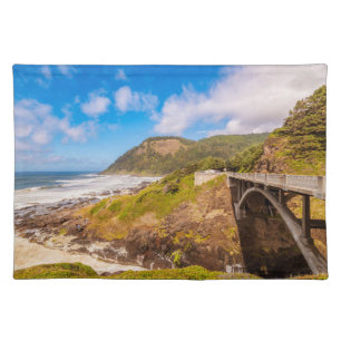 Coastline   Cook's Chasm, Yachats, Oregon Cloth Placemat