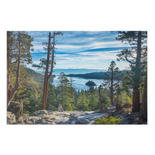 Coastline   Emerald Bay, Lake Tahoe, California Faux Canvas Print