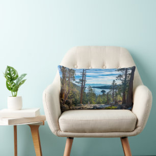 Coastline   Emerald Bay, Lake Tahoe, California Lumbar Pillow