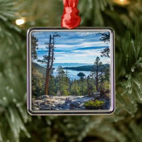 Coastline  Emerald Bay Lake Tahoe California Metal Ornament