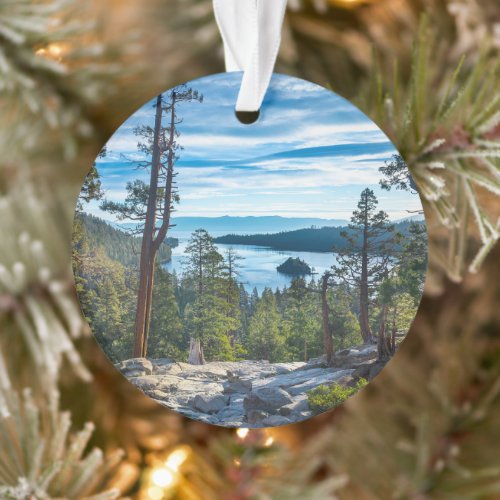 Coastline  Emerald Bay Lake Tahoe California Ornament