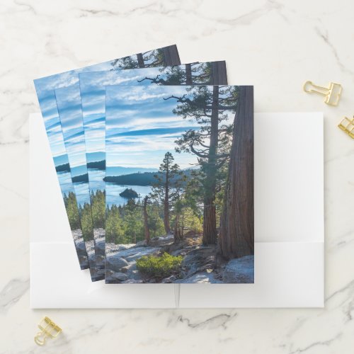 Coastline  Emerald Bay Lake Tahoe California Pocket Folder