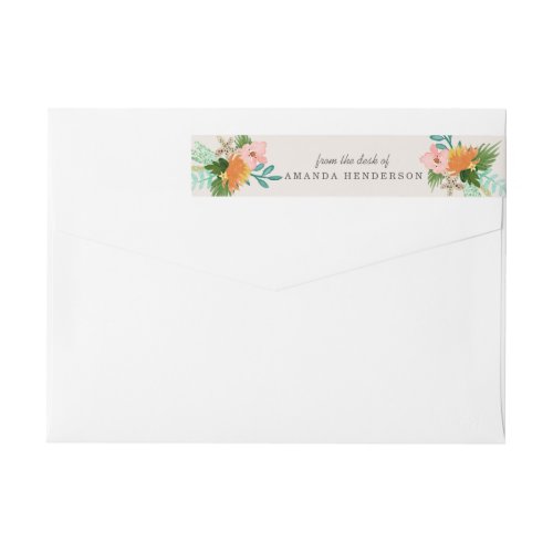 Coastline Floral Wrap Around Label