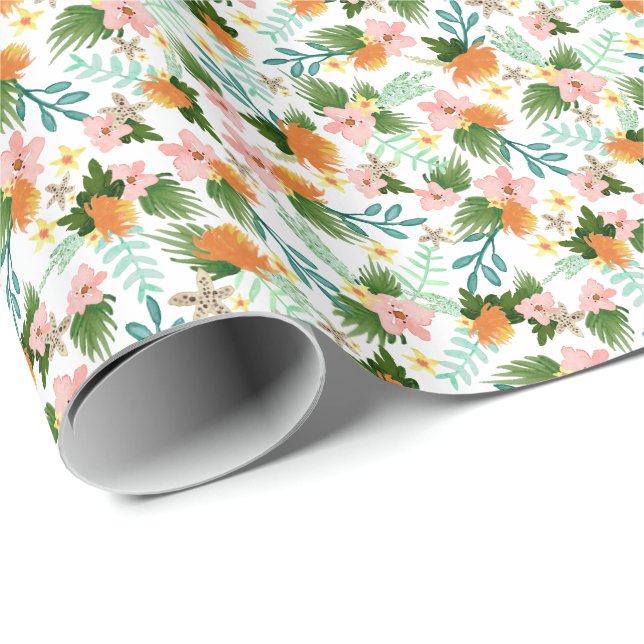 Coastline Floral Wrapping Paper (Roll Corner)