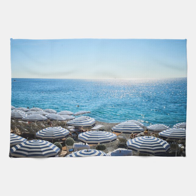 Coastline | French Riviera, Nice France Kitchen Towel