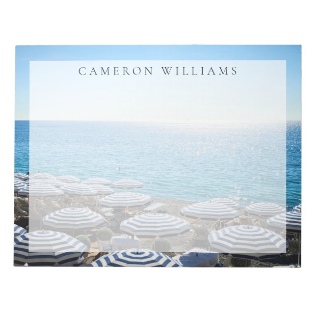 Coastline | French Riviera, Nice France Notepad (Front)