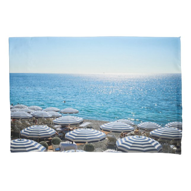 Coastline | French Riviera, Nice France Pillow Case (Front)