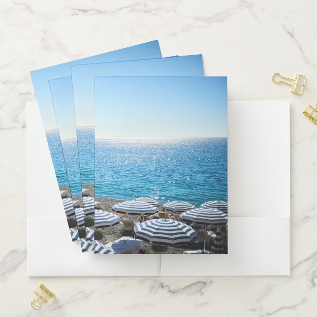 Coastline | French Riviera, Nice France Pocket Folder (In Situ)