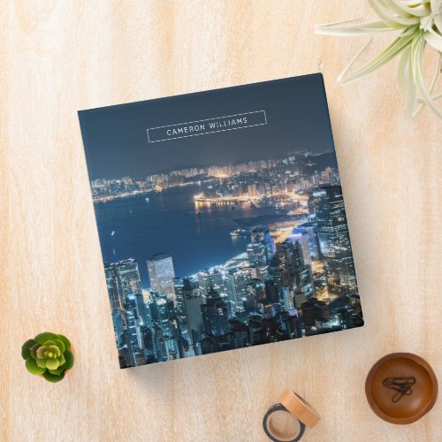 Coastline  Hong Kong Island Asia 3 Ring Binder