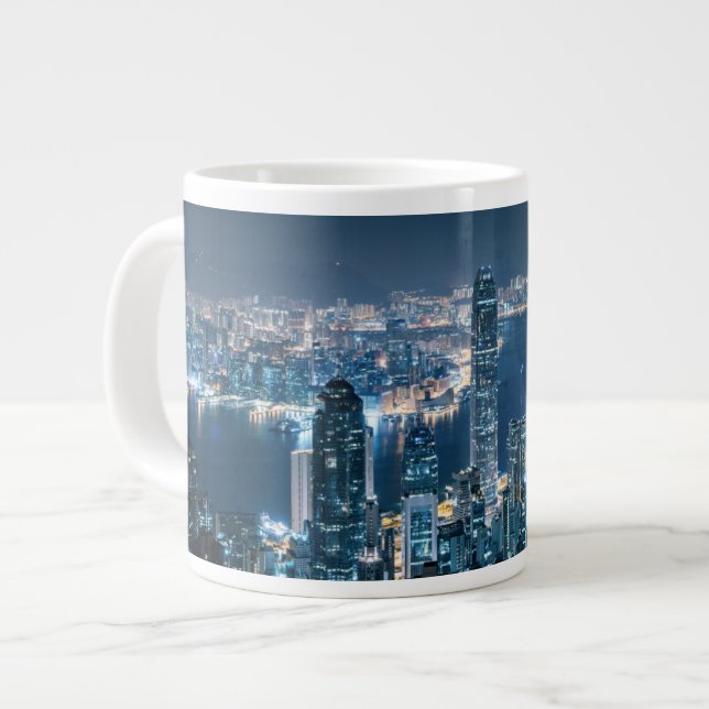 Coastline | Hong Kong Island, Asia Giant Coffee Mug (Front Left)