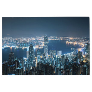 Coastline   Hong Kong Island, Asia Metal Print