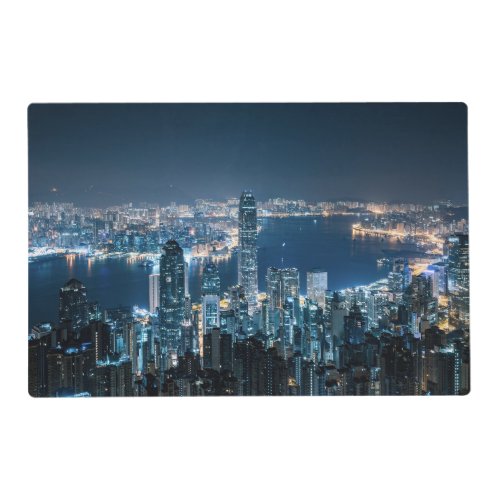 Coastline  Hong Kong Island Asia Placemat