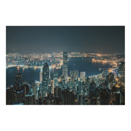 Coastline  Hong Kong Island Asia Wood Wall Art