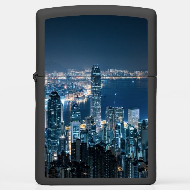 Coastline | Hong Kong Island, Asia Zippo Lighter (Front)