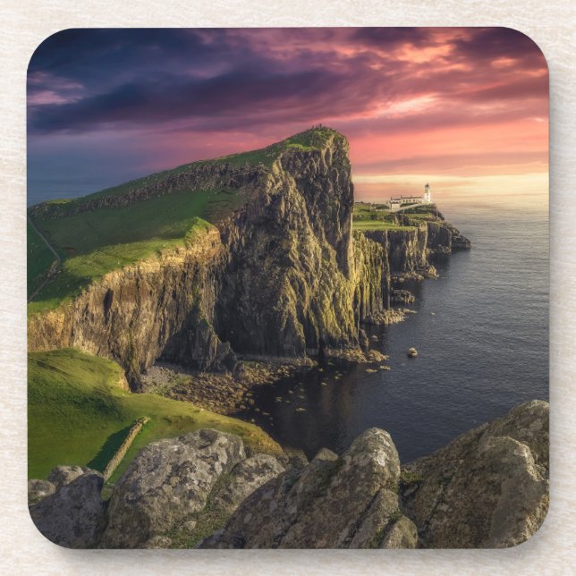 Coastline | Isle of Skye, Scotland Beverage Coaster (Front)