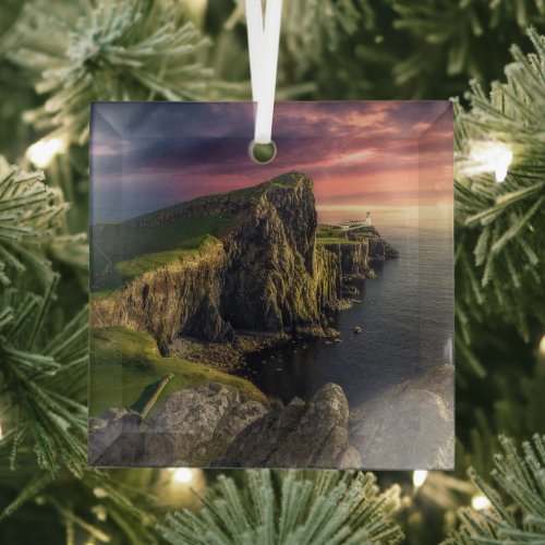 Coastline  Isle of Skye Scotland Glass Ornament