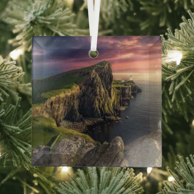 Coastline | Isle of Skye, Scotland Glass Ornament (Insitu)