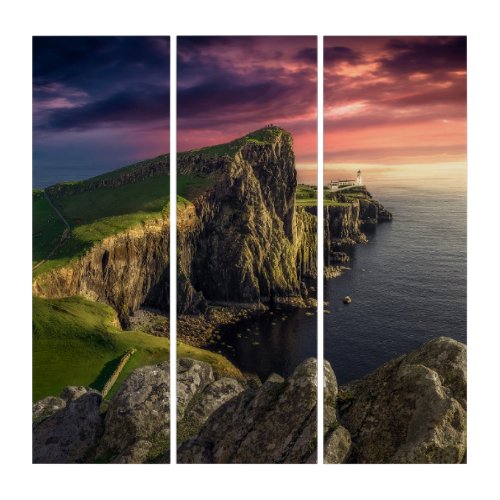 Coastline  Isle of Skye Scotland Triptych