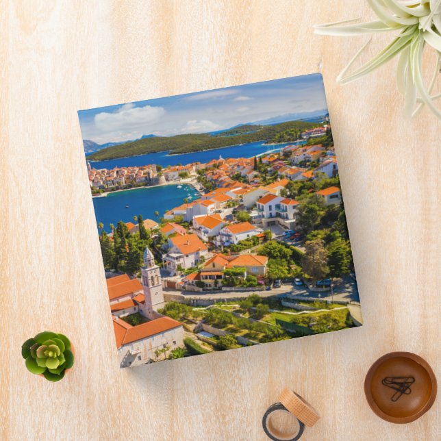 Coastline | Korcula Town, Korcula Island, Croatia 3 Ring Binder (In Situ)