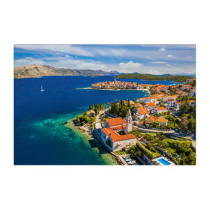 Coastline Korcula Town, Korcula Island, Croatia Acrylic Print