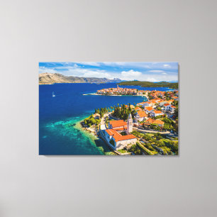 Coastline   Korcula Town, Korcula Island, Croatia Canvas Print