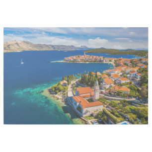 Coastline Korcula Town, Korcula Island, Croatia Gallery Wrap
