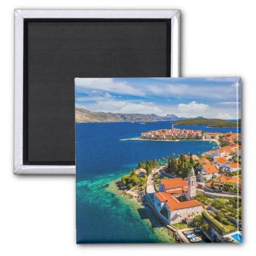 Coastline  Korcula Town Korcula Island Croatia Magnet