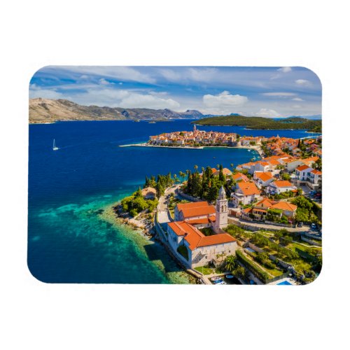 Coastline  Korcula Town Korcula Island Croatia Magnet