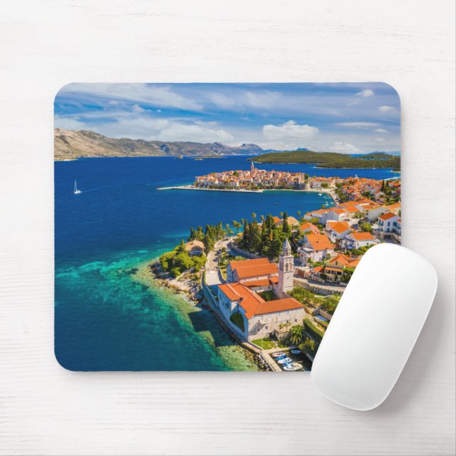 Coastline | Korcula Town, Korcula Island, Croatia Mouse Pad (With Mouse)