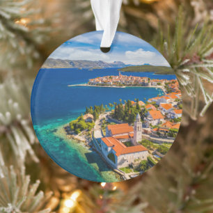 Coastline Korcula Town, Korcula Island, Croatia Ornament