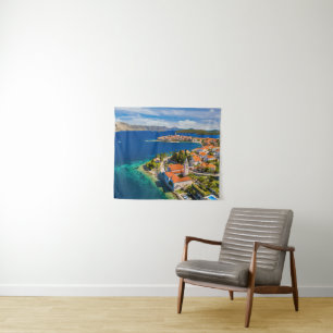 Coastline Korcula Town, Korcula Island, Croatia Tapestry