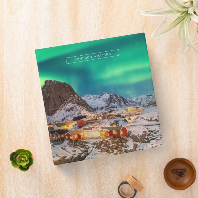Coastline | Lofoten Islands, Hamnoy, Norway 3 Ring Binder (In Situ)