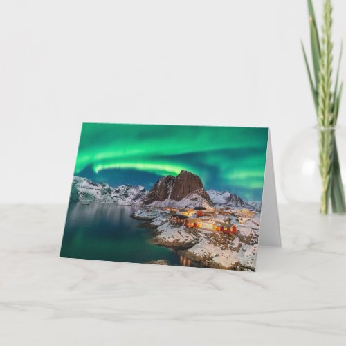 Coastline  Lofoten Islands Hamnoy Norway Card