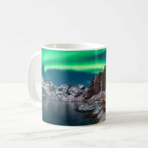 Coastline  Lofoten Islands Hamnoy Norway Coffee Mug