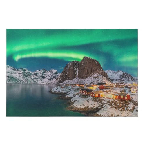 Coastline  Lofoten Islands Hamnoy Norway Faux Canvas Print